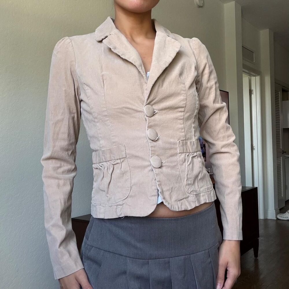 Forever-21 Women's Tan and Brown Jacket
